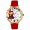 Red Star Clown Watch in Gold or Silver Unisex G 0210008 Red Star Clown Watch in Gold or Silver Unisex G 0210008