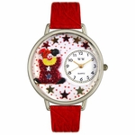 Red Star Clown Watch in Silver Unisex U 0210008