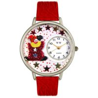 Red Star Clown Watch in Silver Unisex U 0210008