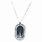 Riana Mens Dog Tag Designer Pendant Necklace