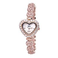 Riana RCW0007 Womens Heart Shaped Rose Gold Bling Watch