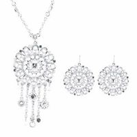Riana Womens Fashion Pendant Necklace and Earrings