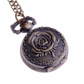 Rose-Flower Pendant Pocket Watch PW60