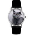 Russian Blue Cat Print Watch in Silver Classic R 0120029 Russian Blue Cat Print Watch in Silver Classic R 0120029