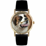 Saint Bernard Print Watch in Gold Classic P 0130070 Saint Bernard Print Watch in Gold Classic P 0130070