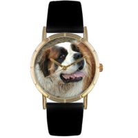 Saint Bernard Print Watch in Gold Classic P 0130070