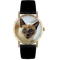 Siamese Cat Print Watch in Gold Classic P 0120055 Siamese Cat Print Watch in Gold Classic P 0120055