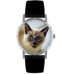 Siamese Cat Print Watch in Silver Classic R 0120055 Siamese Cat Print Watch in Silver Classic R 0120055