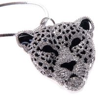 Silver Tiger Head Pendant Necklace Jewelry