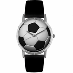 Soccer Lover Print Watch Classic Silver Style R 0840007 Soccer Lover Print Watch Classic Silver Style R 0840007