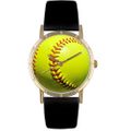 Softball Lover Print Watch Classic Gold Style P 0840003 Softball Lover Print Watch Classic Gold Style P 0840003