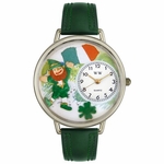 St Patricks Day Watch  Irish Flag  in Silver Unisex U 1224001 St Patricks Day Watch  Irish Flag  in Silver Unisex U 1224001