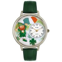 St Patricks Day Watch  Irish Flag  in Silver Unisex U 1224001