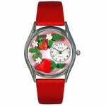Strawberries Watch Classic Silver Style S 1210006