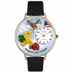Support Our Troops Watch in Gold or Silver Unisex U 1110005 Support Our Troops Watch in Gold or Silver Unisex U 1110005