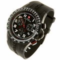 Swiss Chronograph Rubber Strap Designer Watch Black Swiss Chronograph Rubber Strap Designer Watch Black