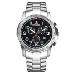 Swiss Mountaineer SM1311 Chronograph Black Dial Bracelet Watch