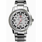 Swiss Mountaineer SM1470 Mens Silver Dial Bracelet Watch