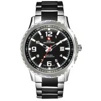 Swiss Mountaineer SM1471 Mens Two Tone Black Bracelet Watch