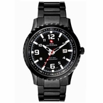 Swiss Mountaineer SM1472 Mens Black Bracelet Watch