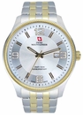 Swiss Mountaineer SM8001 Gold Tone Bezel Date Display Mens Dress Watch
