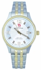 Swiss Mountaineer SM8006 Gold Tone Bezel Date Display Ladies Dress Watch