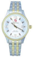 Swiss Mountaineer SM8006 Gold Tone Bezel Date Display Ladies Dress Watch