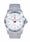Swiss Mountaineer SM8011 Silver Tone Stainless Steel Bracelet Mens Watch