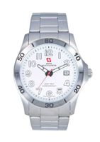 Swiss Mountaineer SM8011 Silver Tone Stainless Steel Bracelet Mens Watch