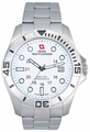 Swiss Mountaineer SM8020 Silver Tone Large White Dial Mens Watch Swiss Mountaineer SM8020 Silver Tone Large White Dial Mens Watch