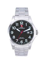 Swiss Mountaineer SM8030 Silver Tone Easy Read Dial Mens Watch