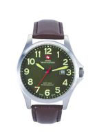 Swiss Mountaineer SM8032 Large Green Easy Read Dial Mens Watch