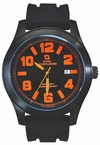 Swiss Mountaineer SM8041 Black Silicone Rubber Band Mens Watch