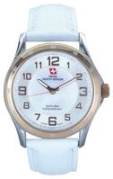 Swiss Mountaineer SM8050 MOP Dial Gold Tone Bezel Ladies Watch