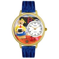 Teacher Teddy Bear Watch in Gold or Silver Unisex G 0230007