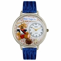 Teddy Bear Hugs Watch in Silver Unisex U 0230002 Teddy Bear Hugs Watch in Silver Unisex U 0230002