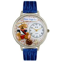 Teddy Bear Hugs Watch in Silver Unisex U 0230002