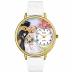 Teddy Bear Wedding Watch in Gold or Silver Unisex G 1340002
