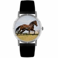 Thoroughbred Horse Print Watch in Silver Classic R 0110032 Thoroughbred Horse Print Watch in Silver Classic R 0110032