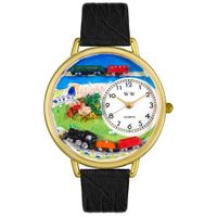 Trains Watch in Gold or Silver Unisex G 1610013