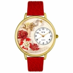 Valentines Day Watch  Red  in Gold or Silver Unisex G 1220033 Valentines Day Watch  Red  in Gold or Silver Unisex G 1220033