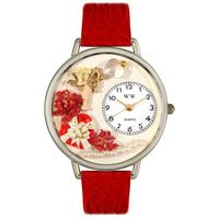 Valentines Day Watch  Red  in Silver Unisex U 1220033
