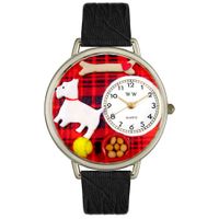 Westie Watch in Silver Unisex U 0130073