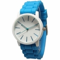 White Dial Blue Silicone Band Watch White Dial Blue Silicone Band Watch