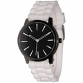 White with Black Silicone Watch White with Black Silicone Watch