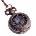 Women's Flower-Web Bronze Pendant Pocket Watch PW57