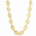 Womens Gold Plated Leaf Necklace Womens Gold Plated Leaf Necklace