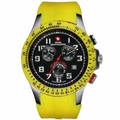 Yellow Swiss ChronoSport Watch Black Dial Yellow Swiss ChronoSport Watch Black Dial
