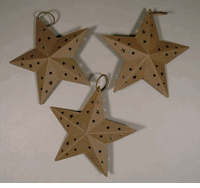 3-Dimensional Rustic Star Christmas Ornaments