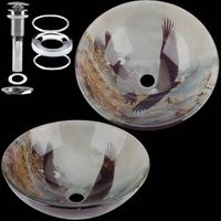 American Bald Eagle Glass Vessel Sink